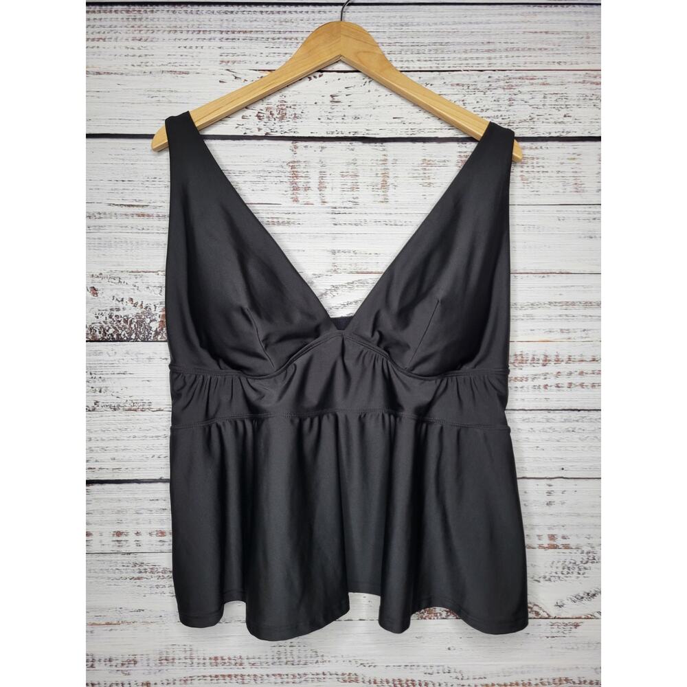 Old Navy Tankini Swim Top Black | 2X